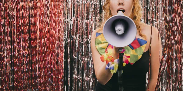 close-up-female-with-megaphone-carnival-party