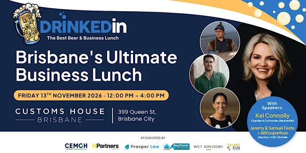 DrinkedIn Returns — Don't Miss Brisbane's Ultimate Business Lunch