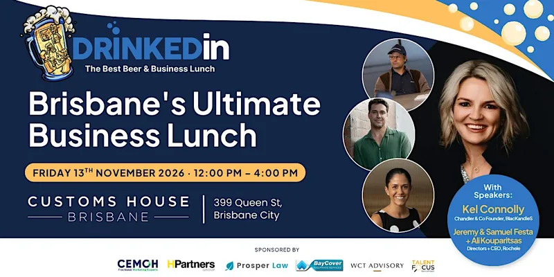 DrinkedIn Returns — Don't Miss Brisbane's Ultimate Business Lunch