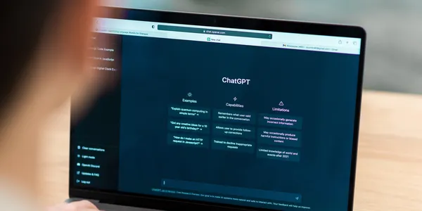 ChatGPT logo on screen